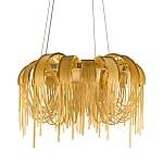 Люстра подвесная круглая с изогнутыми металлическими дугами и ниспадающими цепочками 65 см Atlantis Chain варинант исполнения - 1 | Loft Concept в Костроме