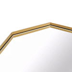 Зеркало золотистое восьмиугольной формы Octagon варинант исполнения - 2 | Loft Concept в Костроме