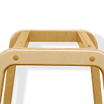 Барный стул со спинкой и мягкой обивкой с ромбами на 4-х деревянных ножках Голубой Велюр Ava Charm варинант исполнения - 5 | Loft Concept в Костроме