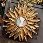 Зеркало-солнце с золотыми с лучами Rays of Peace варинант исполнения - 3 | Loft Concept в Костроме