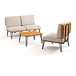 Двухместный диван из акации без подлоконтиков Amra варинант исполнения - 2 | Loft Concept в Костроме