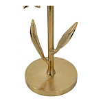 Столик с золотистым основанием в виде цветка и круглой мраморной столешницей Golden Snowdrop варинант исполнения - 4 | Loft Concept в Костроме