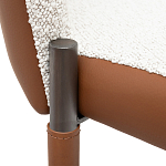 Стул мягкий с обивкой из рогожки и экокожи Contrasting Performance варинант исполнения - 2 | Loft Concept в Костроме