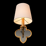 Бра с белым текстильным абажуром и фигурным основанием с зеркальной вставкой Vitorino варинант исполнения - 4 | Loft Concept в Костроме