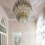 Обои ручная роспись в стиле Арт-деко Symphony Colourway SC-105 on Himalayan Rose silk dupion варинант исполнения - 2 | Loft Concept в Костроме