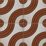 Дизайнерская плитка с узором Дорожки 2 варинант исполнения - 1 | Loft Concept в Костроме