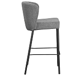 Стул барный серый с широкой закругленной спинкой Bar Chair Gray варинант исполнения - 1 | Loft Concept в Костроме