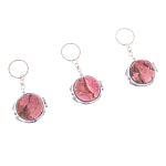 Зеркало брелок складное двухстороннее из натурального камня Родонит Stone Mirrors варинант исполнения - 8 | Loft Concept в Костроме