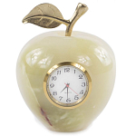Часы настольные в виде яблока из натурального камня Оникс Stone Clock варинант исполнения - 1 | Loft Concept в Костроме