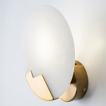 Бра с плафоном из камня в форме диска Ricci Stone Wall Lamp варинант исполнения - 3 | Loft Concept в Костроме