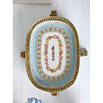 Чаша с цветочным орнаментом на бронзовых ножках Eden Garden варинант исполнения - 5 | Loft Concept в Костроме