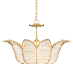 Люстра в форме тюльпана с лепестками из прозрачных стеклянных бусин Hanging Flowers варинант исполнения - 2 | Loft Concept в Костроме