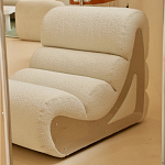 Кресло мягкое без подлкотников White Sheepskin Armchair варинант исполнения - 1 | Loft Concept в Костроме