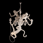 Люстра с тремя фигурами обезьян с лампочками в руках белого цвета Hanging Monkey варинант исполнения - 2 | Loft Concept в Костроме