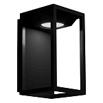 Уличный настенный светильник прямоугольной формы черного цвета Geometric Glow варинант исполнения - 1 | Loft Concept в Костроме