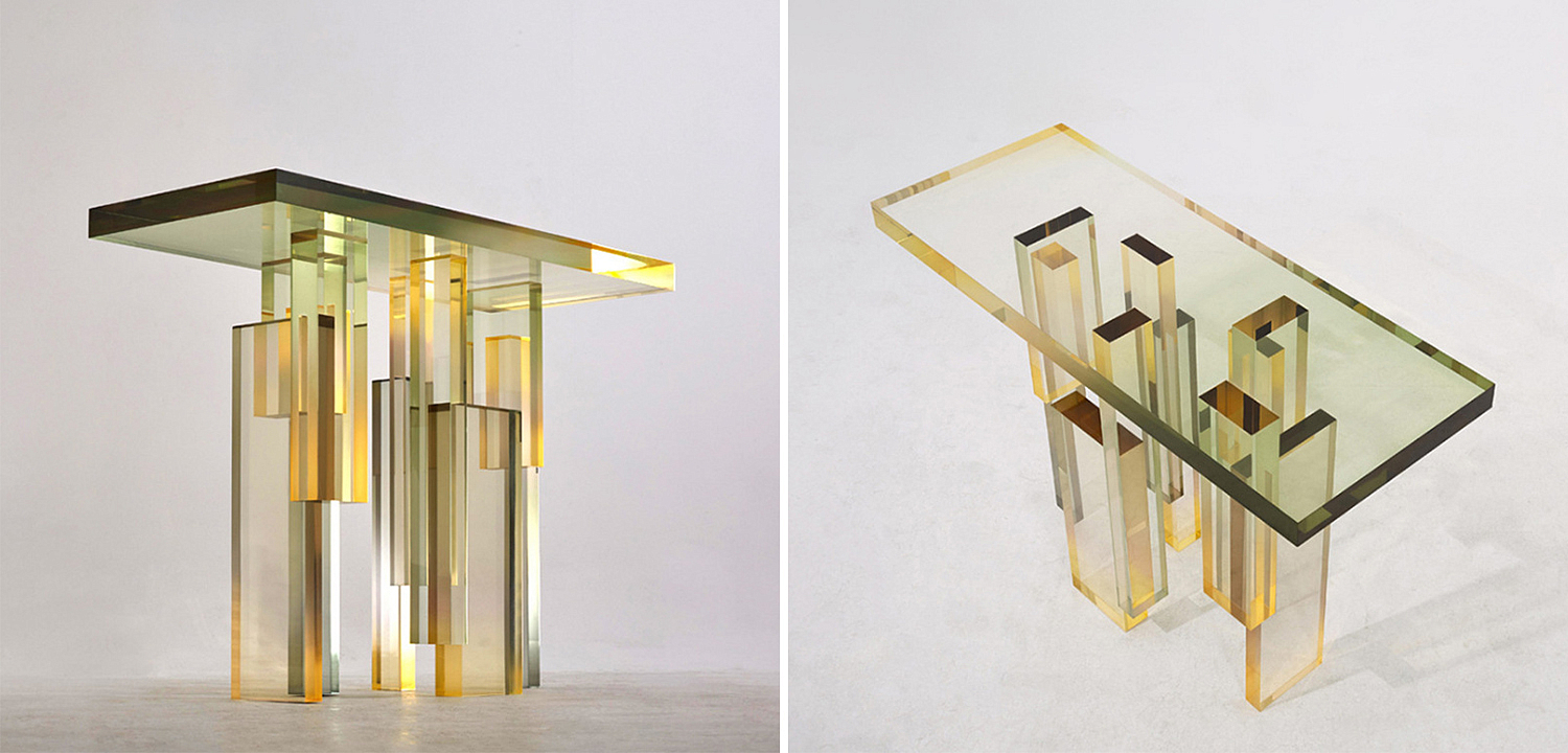 Консоль из акрила Gold Acrylic Console Консоль из акрила Gold Acrylic Console - Loft-Concept в Костроме