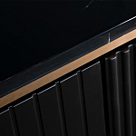 Комод черный округлой формы с рельефным фасадом Black Cut варинант исполнения - 4 | Loft Concept в Костроме