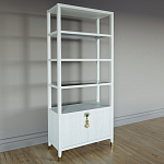 Стеллаж со стеклянными полками Elsa Dreams White варинант исполнения - 1 | Loft Concept в Костроме