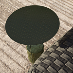 Дизайнерский круглый кофейный стол из металла с мраморным декором PANNA COTTA Coffee Table варинант исполнения - 4 | Loft Concept в Костроме