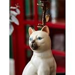 Подсвечник в виде кошки из фарфора с бронзовыми элементами Paradise Cat варинант исполнения - 8 | Loft Concept в Костроме