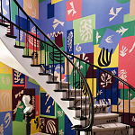 Обои ручная роспись в стиле Арт-деко Jazz Special Colourway on dyed silk with embroidery варинант исполнения - 1 | Loft Concept в Костроме