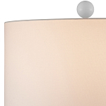 Настольная лампа белая с тканевым абажуром в форме цилиндра Morphing варинант исполнения - 2 | Loft Concept в Костроме