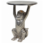Столик с подстольем в виде обезьянки Bombay Nickel варинант исполнения - 1 | Loft Concept в Костроме