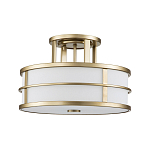 Потолочный светильник с белым матовым абажуром в металлическом каркасе Feiss варинант исполнения - 1 | Loft Concept в Костроме