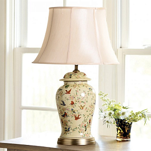 Настольная керамическая лампа с узором Luna