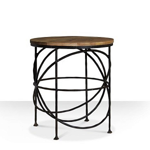 Журнальный стол Industrial Rust Round Sphero Table