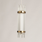 Подвесной светильник с цилиндрическим плафоном из прозрачных стеклянных трубок Nembus варинант исполнения - 3 | Loft Concept в Костроме