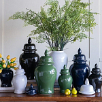 Ваза с крышкой однотонная Высота 31 см Chinoiserie Ceramics варинант исполнения - 4 | Loft Concept в Костроме