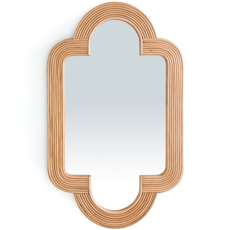 Зеркало Wicrer Furniture с каркасом из ротанга Бежевый Зеркало Wicrer Furniture с каркасом из ротанга Бежевый в Костроме | Loft Concept