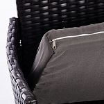 Обеденный комплект из искуственного ротанга Vintara черный варинант исполнения - 4 | Loft Concept в Костроме