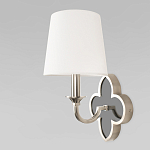 Бра с белым текстильным абажуром и фигурным основанием с зеркальной вставкой Vitorino варинант исполнения - 20 | Loft Concept в Костроме