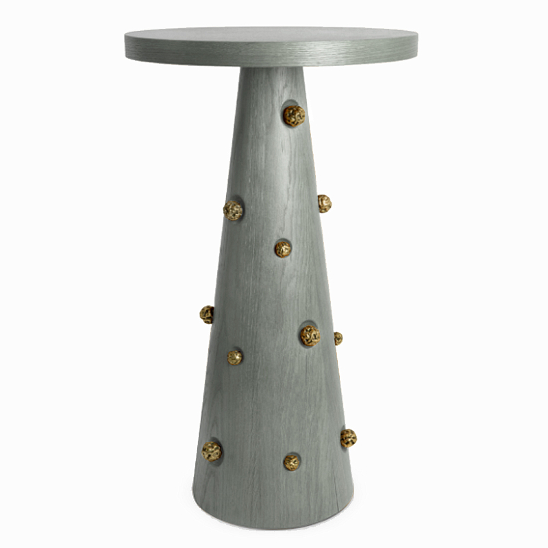 Приставной столик Okinawa Taupe Side table Серый Золотой в Костроме | Loft Concept 