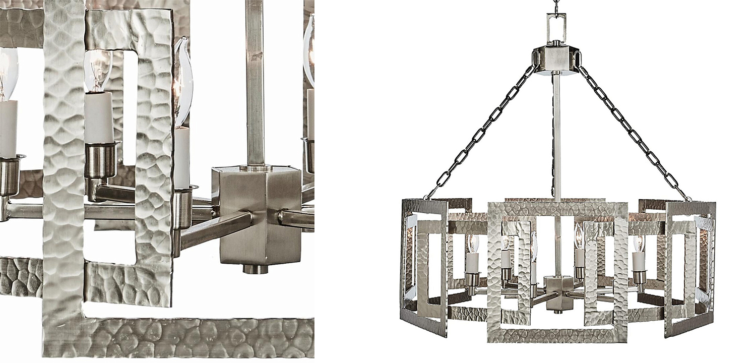 Люстра Textured Cage Pendant Lamp Silver Chandelier Люстра Textured Cage Pendant Lamp Silver Chandelier - Loft-Concept в Костроме