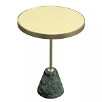 Кофейный столик с круглой зеркальной столешницей и мраморным основанием Stable Base варинант исполнения - 1 | Loft Concept в Костроме