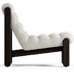 Кресло с деревянным каркасом и обивкой из белой ткани букле Medieval Furniture варинант исполнения - 4 | Loft Concept в Костроме