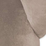 Барный стул со спинкой и металлической подставкой на 4-х деревянных ножках Бежевый Велюр Vendramin Chair варинант исполнения - 4 | Loft Concept в Костроме