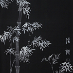 Обои ручная роспись Bamboo Argent on Pitch dyed silk варинант исполнения - 1 | Loft Concept в Костроме