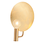 Бра с золотым круглым отражателем и открытой лампой Sun Glow Disc варинант исполнения - 3 | Loft Concept в Костроме