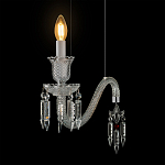 Подвесной светильник стеклянный в виде канделябра Curved Glass Chandelier варинант исполнения - 6 | Loft Concept в Костроме