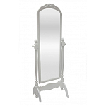 Зеркало напольное белое из массива бука с легкими потертостями White Provence варинант исполнения - 1 | Loft Concept в Костроме