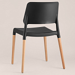 Пластиковый стул на ножках из массива бука Ferret Black 4 шт варинант исполнения - 5 | Loft Concept в Костроме
