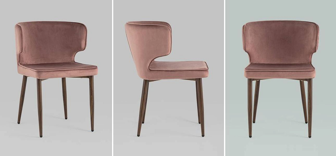 Стул Mateo Chair Пыльнно-Розовый Велюр Стул Mateo Chair Пыльнно-Розовый Велюр - Loft-Concept в Костроме
