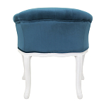 Кресло низкое в стиле прованс Louis French Armchair white and blue velour варинант исполнения - 2 | Loft Concept в Костроме
