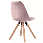 Стул мягкий с высокой спинкой на деревянных ножках Chair Dusty Pink варинант исполнения - 3 | Loft Concept в Костроме