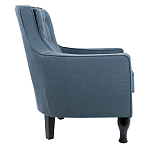 Кресло с мягкой обивкой из льна на 4-х ножках из массива березы Scarlett Armchair blue варинант исполнения - 1 | Loft Concept в Костроме