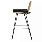 Стул барный с ротанговым плетением Half Bar Chair with Wicker без подлокотников варинант исполнения - 2 | Loft Concept в Костроме